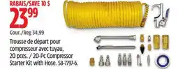 Canadian Tire Mastercraft 20-Pc Compressor Starter Kit with Hose offer