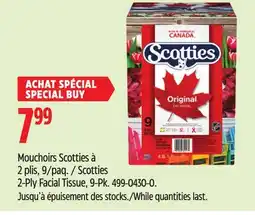 Canadian Tire Scotties 2-Ply Facial Tissue, 9-Pk offer