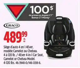 Canadian Tire Graco 4Ever 4-in-1 Car Seat, Camelot or Chelsea Model 4-120 lbs offer