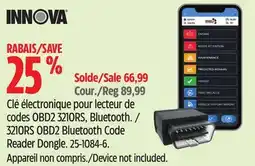 Canadian Tire INNOVA 3210RS OBD2 Bluetooth Code Reader Dongle offer