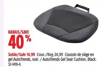 Canadian Tire AutoTrends Gel Seat Cushion, Black offer