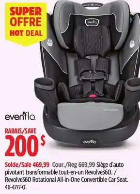 Canadian Tire Evenflo Revolve360 Rotational All-in-One Convertible Car Seat offer