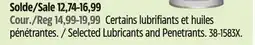 Canadian Tire WD-40 Selected Lubricants and Penetrants offer