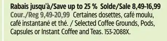 Canadian Tire Laura Secord Selected Coffee Grounds, Pods, Capsules or Instant Coffee and Teas offer