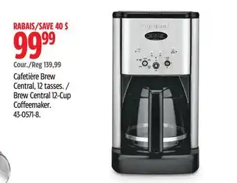 Canadian Tire Cuisinart Brew Central 12-Cup Coffeemaker offer