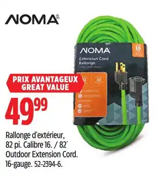 Canadian Tire Noma 82´ Outdoor Extension Cord offer