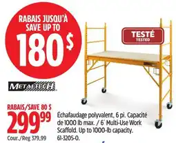 Canadian Tire Metaltech 6´ Multi-Use Work Scaffold offer