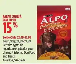 Canadian Tire Alpo Selected Dog Food and Treats offer