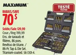 Canadian Tire MAXIMUM 86-Pc Tap & Die Set offer