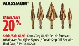 Canadian Tire MAXIMUM Cobalt Step Drill Set with Hard Case, 5-Pc offer