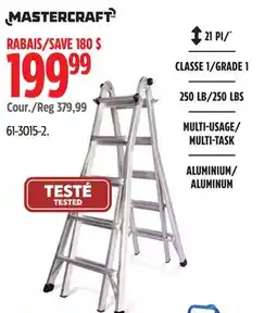 Canadian Tire Mastercraft CSA Grade 1 Aluminum Multi-Task Ladder, 21-ft, 250-lb offer