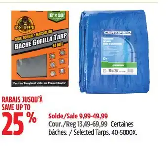 Canadian Tire Selected Tarps offer