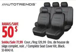 Canadian Tire AutoTrends Complete Seat Cover Kit, Black offer