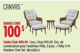 Canadian Tire CANVAS Pelly 5-Pc Outdoor Chat Set offer