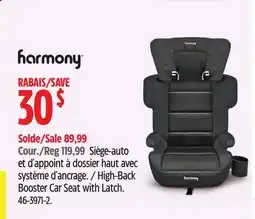 Canadian Tire Harmony High-Back Booster Car Seat with Latch offer