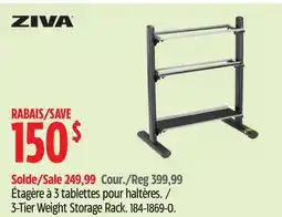 Canadian Tire Ziva 3-Tier Weight Storage Rack offer