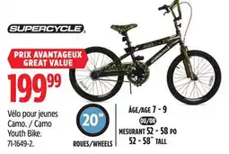 Canadian Tire Supercycle Camo Youth Bike offer