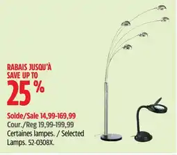 Canadian Tire Selected Lamps offer