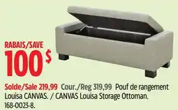 Canadian Tire CANVAS Louisa Storage Ottoman offer