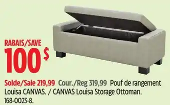 Canadian Tire CANVAS Louisa Storage Ottoman offer