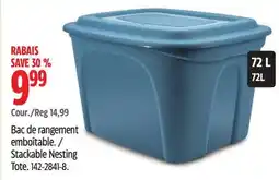 Canadian Tire TYPE A Stackable Nesting Tote offer