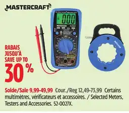 Canadian Tire Mastercraft Selected Meters, Testers and Accessories offer