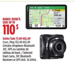 Canadian Tire Dash Cams, JVC Bluetooth Receivers or GPS Unit offer