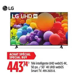 Canadian Tire LG 50˝ 4K UHD webOS Smart TV offer