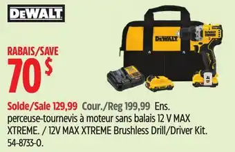 Canadian Tire Dewalt 12V MAX XTREME Brushless Drill/Driver Kit offer