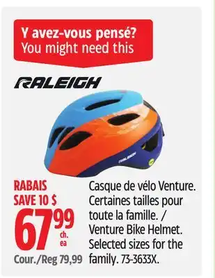 Canadian Tire Raleigh Venture Bike Helmet offer