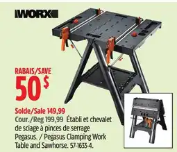 Canadian Tire WORX Pegasus Clamping Work Table and Sawhorse offer