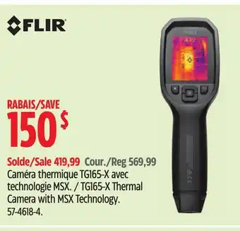 Canadian Tire FLIR TG165-X Thermal Camera with MSX Technology offer