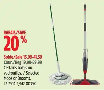 Canadian Tire Mastercraft Selected Mops or Brooms offer