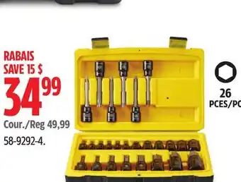 Canadian Tire Stanley Black Chrome Socket Sets offer