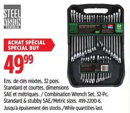 Canadian Tire Combination Wrench Set, 32-PC Standard & Stubby SAE/Metric sizes offer