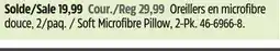 Canadian Tire FOR LIVING Soft Microfibre Pillow, 2-Pk offer