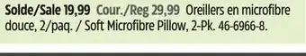 Canadian Tire FOR LIVING Soft Microfibre Pillow, 2-Pk offer