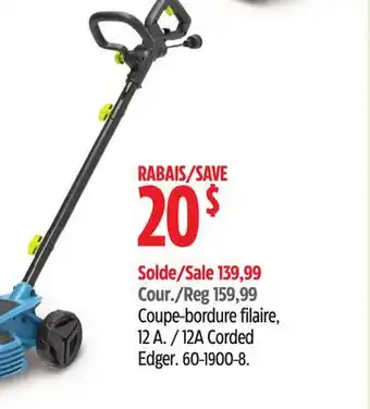 Canadian Tire Yardworks 12A Corded Edger offer