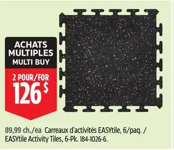 Canadian Tire EASYtile Activity Tiles offer