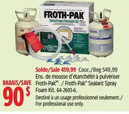 Canadian Tire Froth-Pak Sealant Spray Foam Kit offer