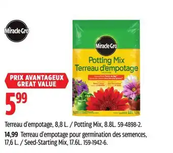 Canadian Tire Miracle-Gro Potting Mix offer