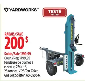 Canadian Tire Yardworks 25-Ton 224cc Gas Log Splitter offer