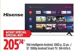 Canadian Tire Hisense 32˝ 1080p Android Smart TV offer