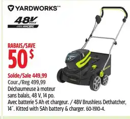 Canadian Tire Yardworks 48V Brushless Dethatcher, 14 offer