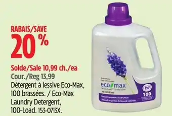 Canadian Tire Eco-Max Laundry Detergent offer