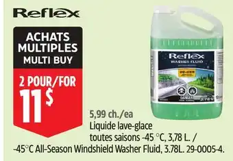 Canadian Tire Reflex -45°C All-Season Windshield Washer Fluid, 3.78L offer