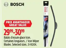 Canadian Tire Bosch Icon Wiper Blades. Selected sizes offer