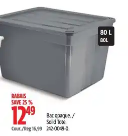 Canadian Tire Solid Tote offer