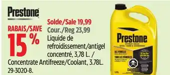 Canadian Tire Prestone Concentrate Antifreeze/Coolant offer