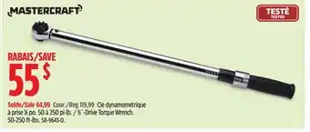 Canadian Tire Mastercraft 1⁄2˝-Drive Torque Wrench offer